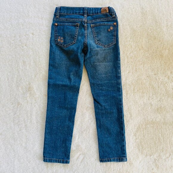 Girl's Outfit size 6 Jordache Bejeweled Distressed Jeans & Tasseled Fringe Tank - Picture 9 of 16